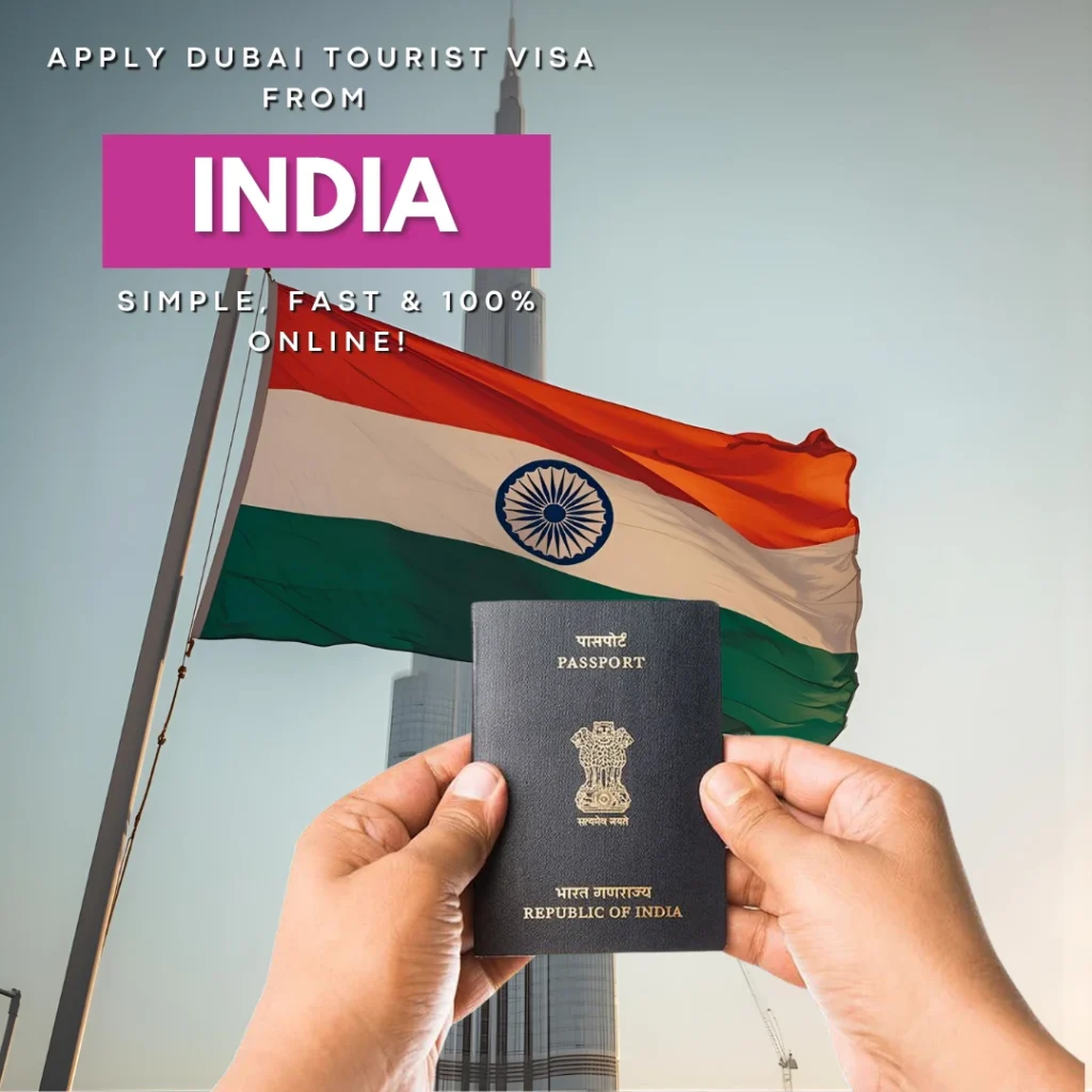 Apply Dubai Tourist Visa from India Simple Fast 100 Online