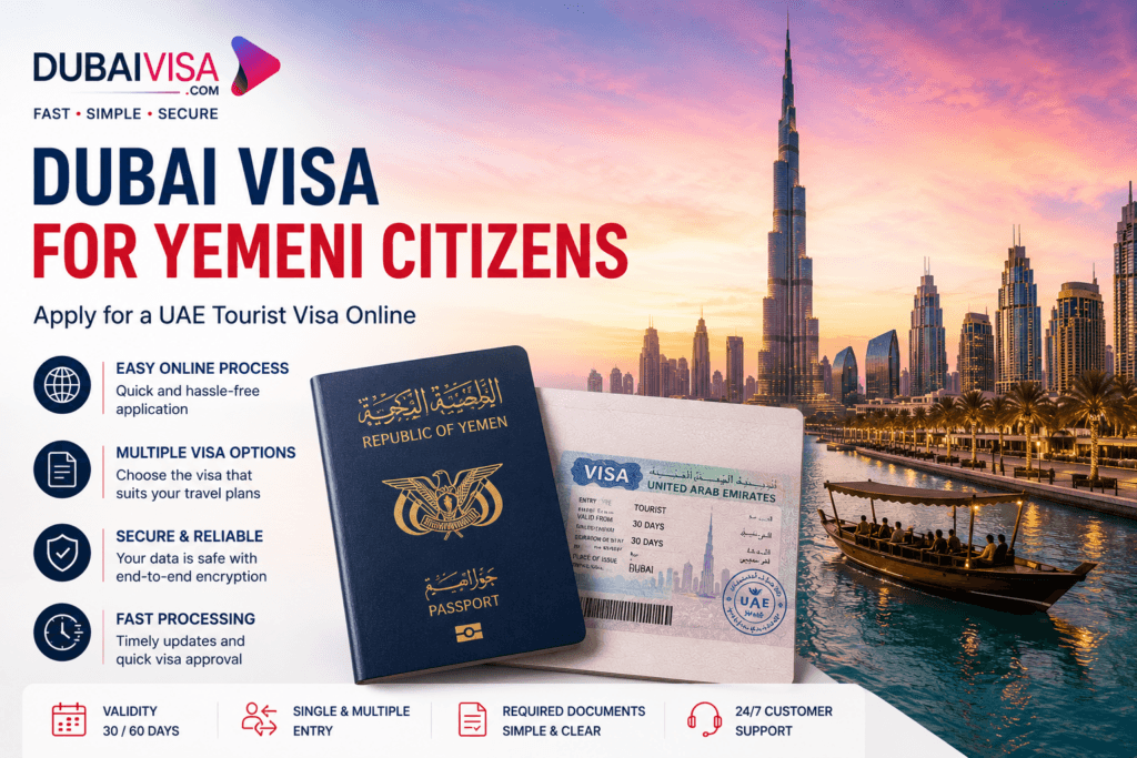 Dubai visa for Yemeni citizens