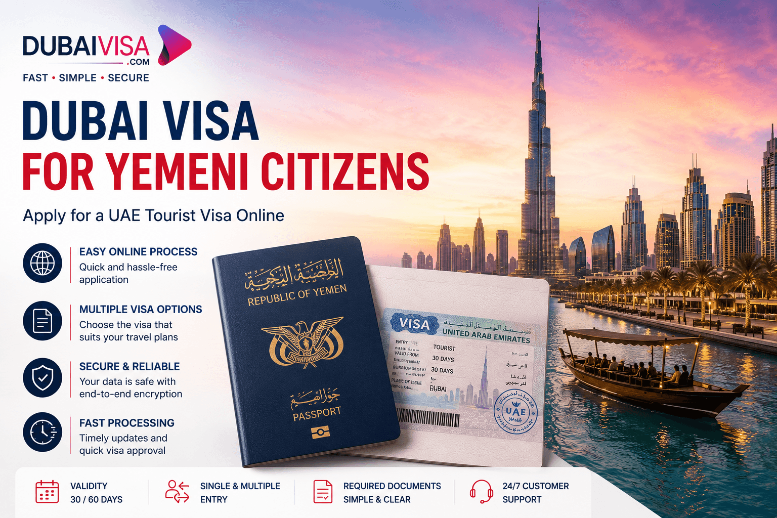Dubai visa for Yemeni citizens