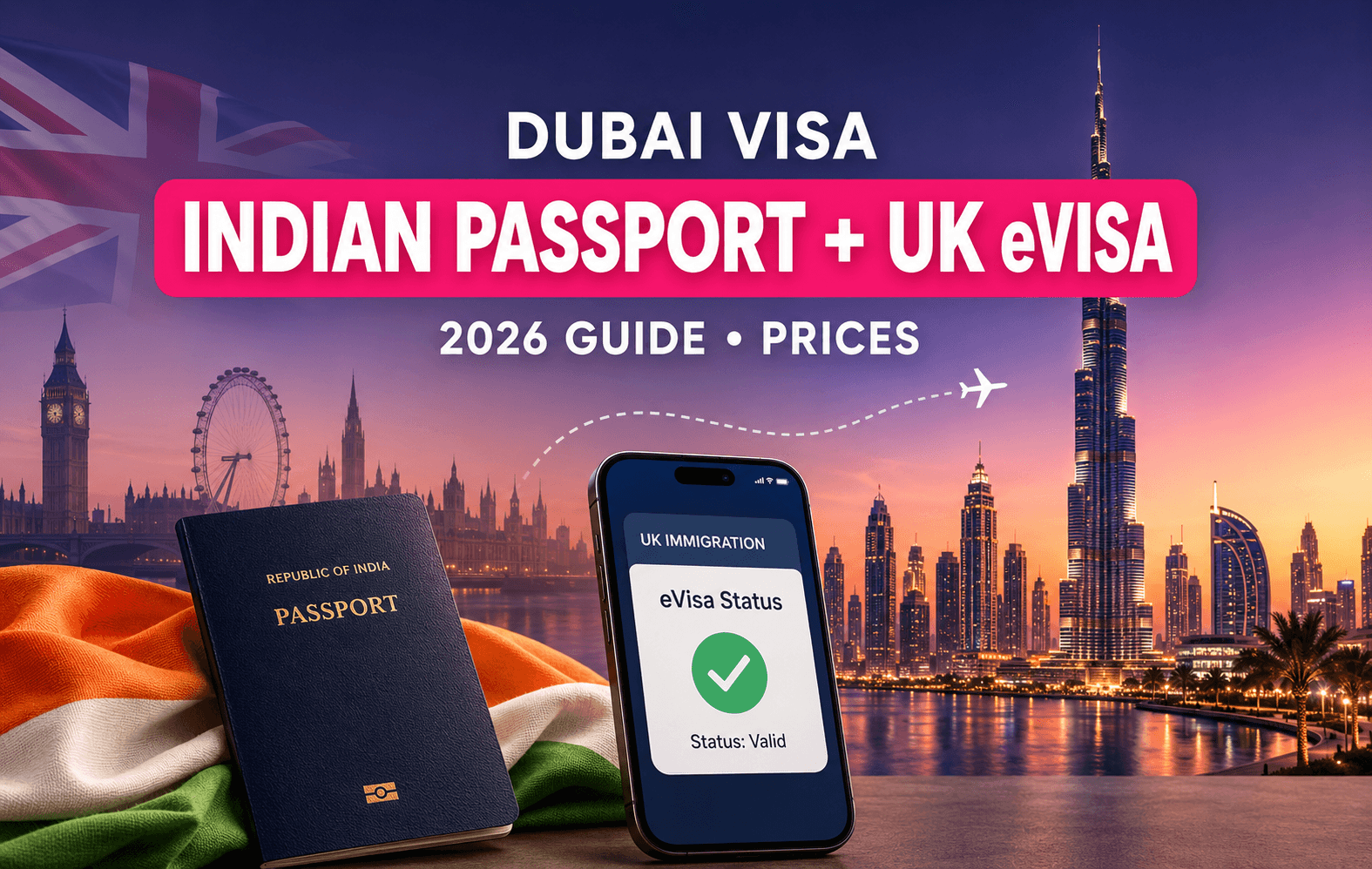 Dubai Visa for Indian Passport Holders with UK BRP and UK eVisa