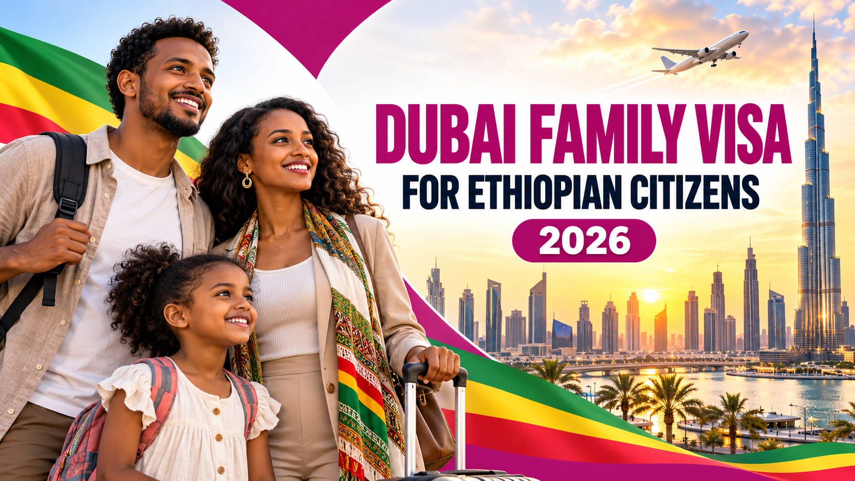 Ethiopian family travelling to Dubai for a family tourist visa