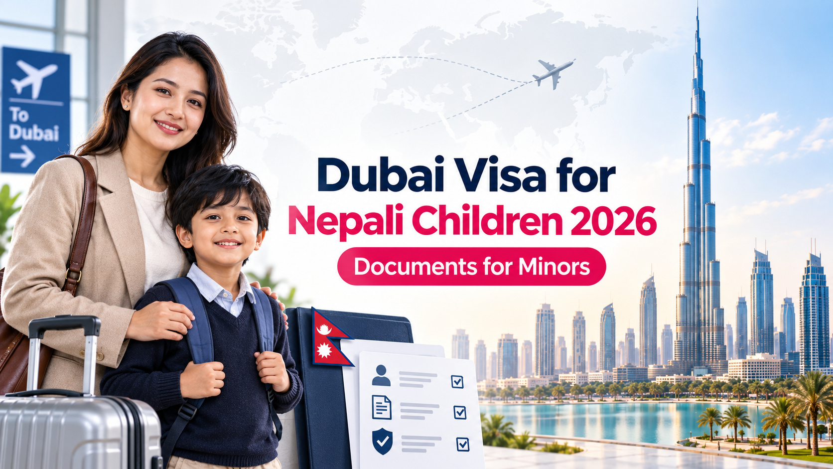 Dubai visa for Nepali children 2026 document guide