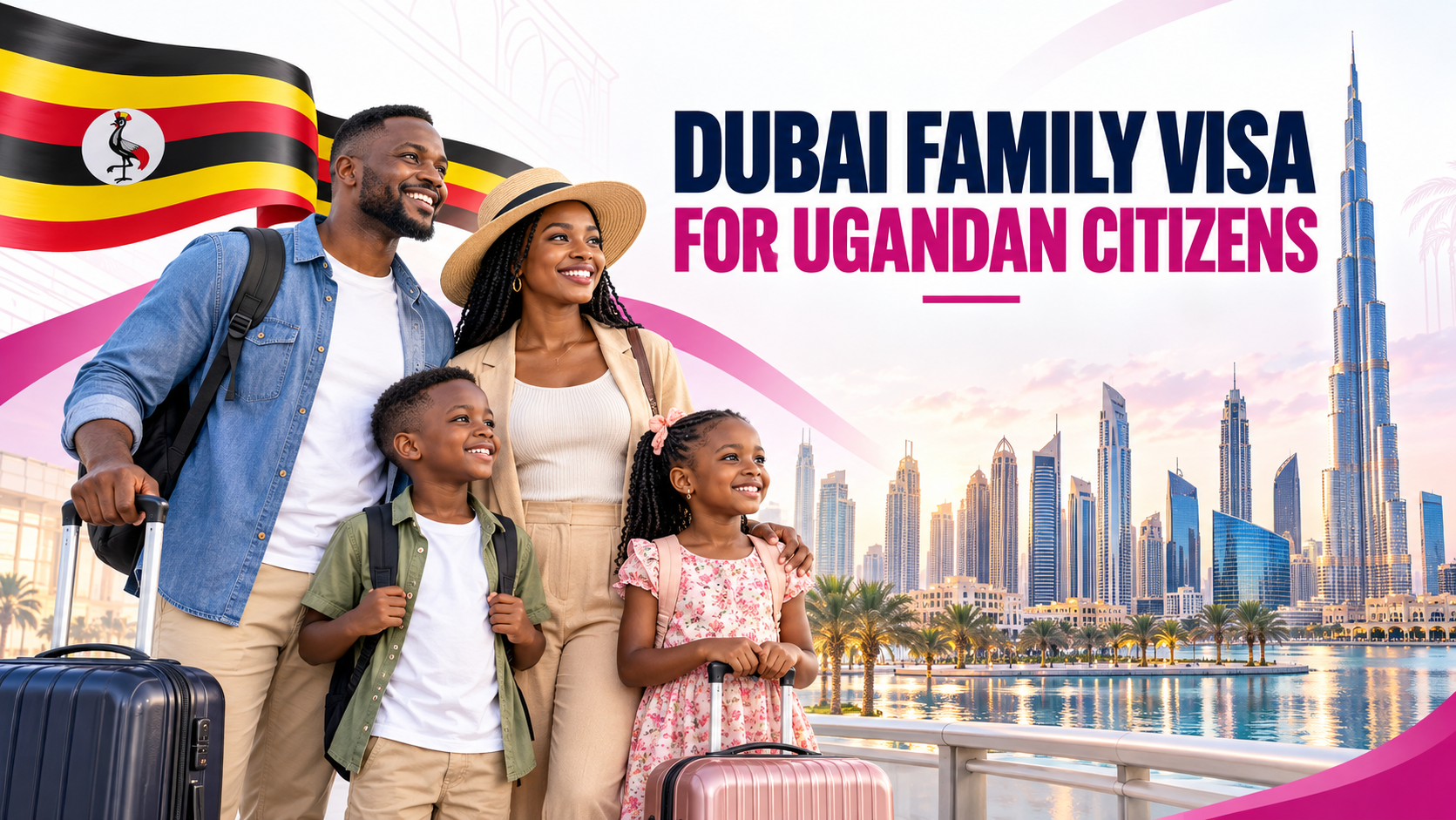 Ugandan family travelling to Dubai for a family tourist visa