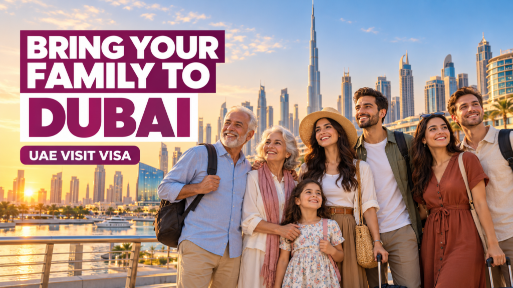 Family and friends visiting Dubai with a UAE visit visa