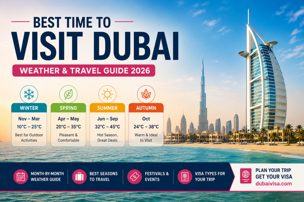 Best time to visit Dubai with seasonal weather guide and Dubai travel planning information