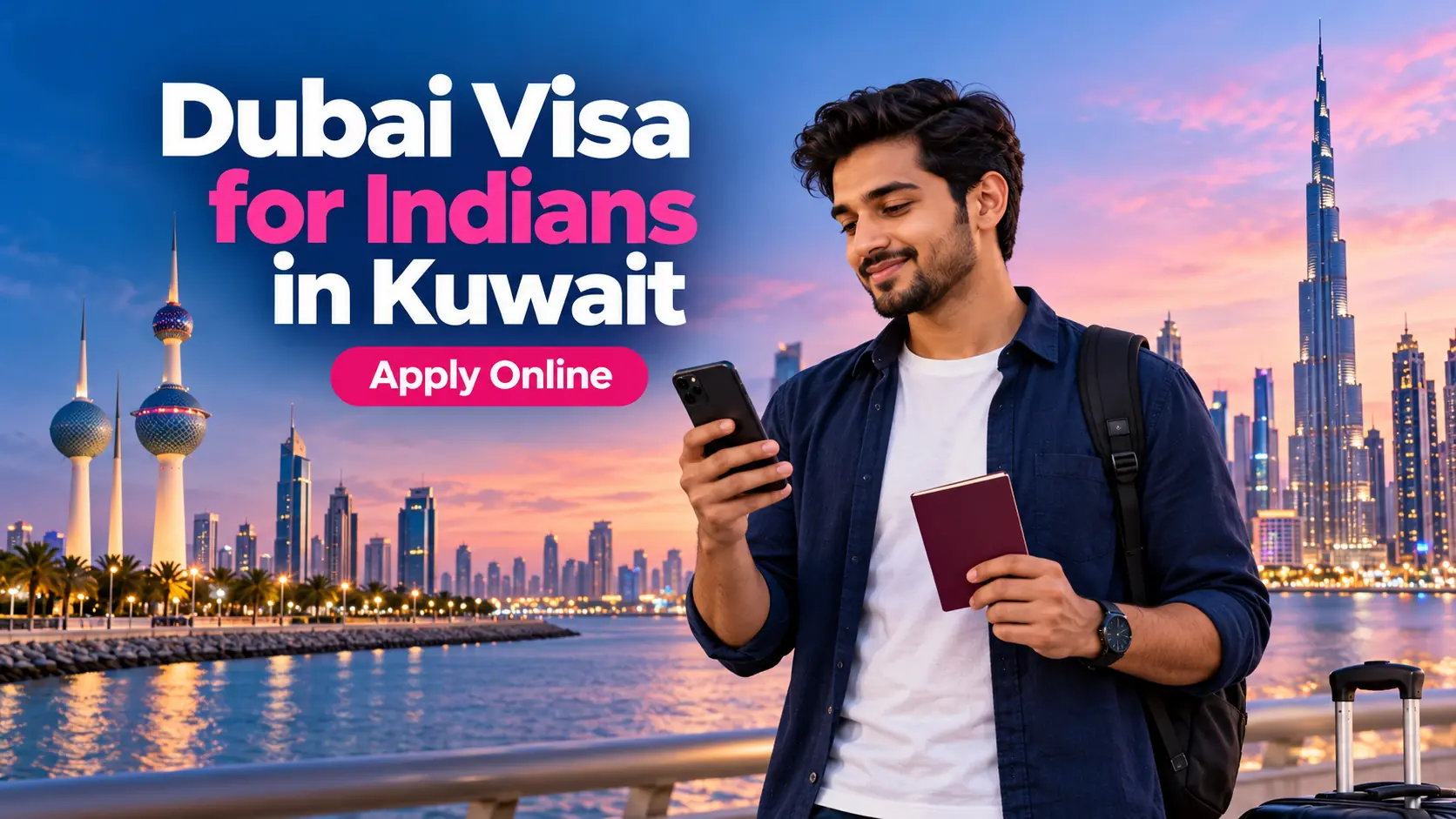 Indian passport holder applying online for a Dubai visa from Kuwait