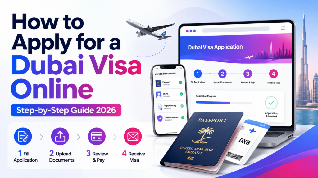 How to apply for a Dubai visa online step by step with documents, payment and visa application process