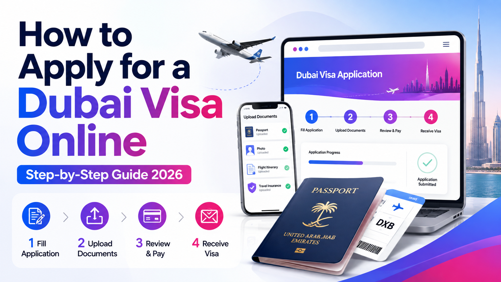 How to apply for a Dubai visa online step by step with documents, payment and visa application process
